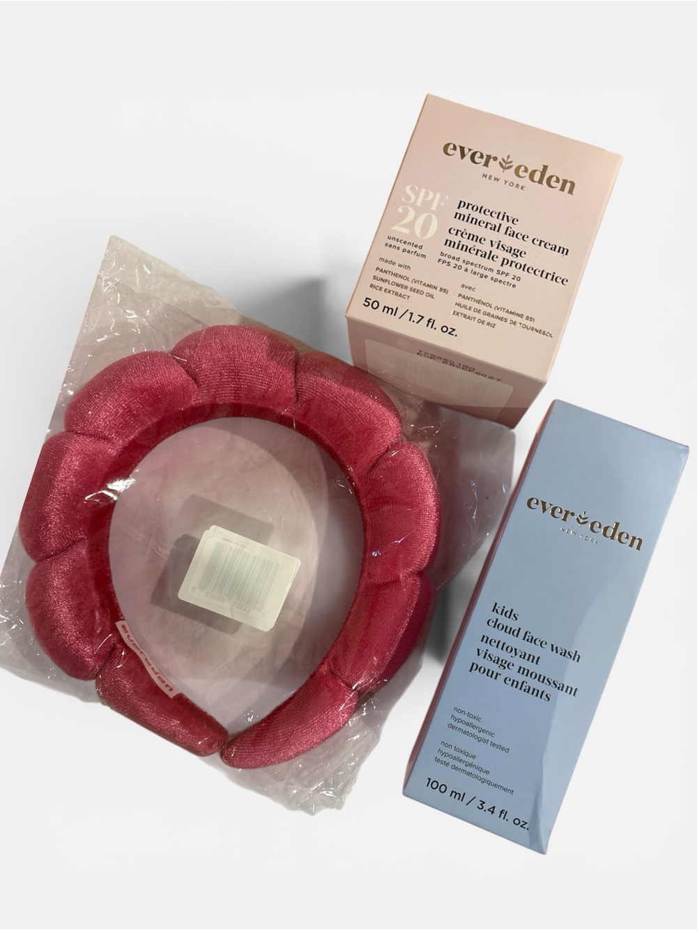 Ever Eden New York Kids Cloud Face Wash 3.4oz & Mineral Face Cream 1.7oz.